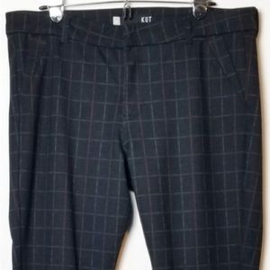 Kut from the Kloth pants 14 Mia ankle skinny plaid